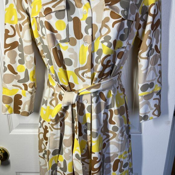 J Mclaughlin Brynn Belted 3/4 Sleeve Shirtdress Womens Size Small Office Career - Picture 3 of 11